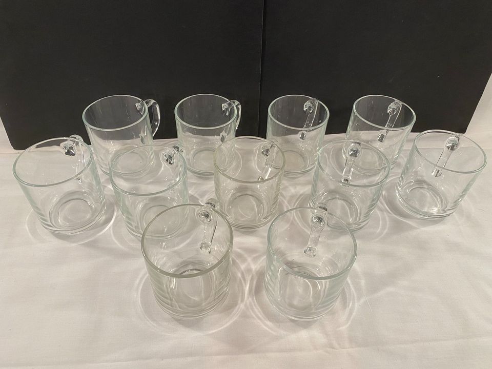 Group 11 Clear Glass Arcoroc Mugs (ENF MAR) | Hand in Hand Consignments